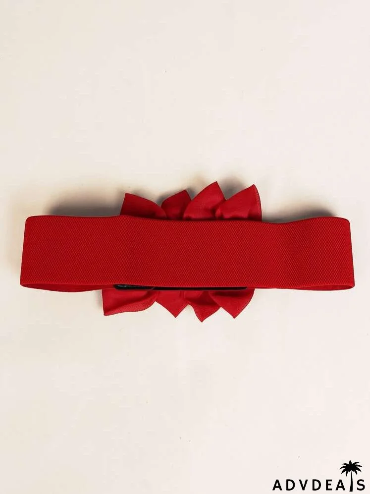 Faux Pearl & Flower Decor Belt