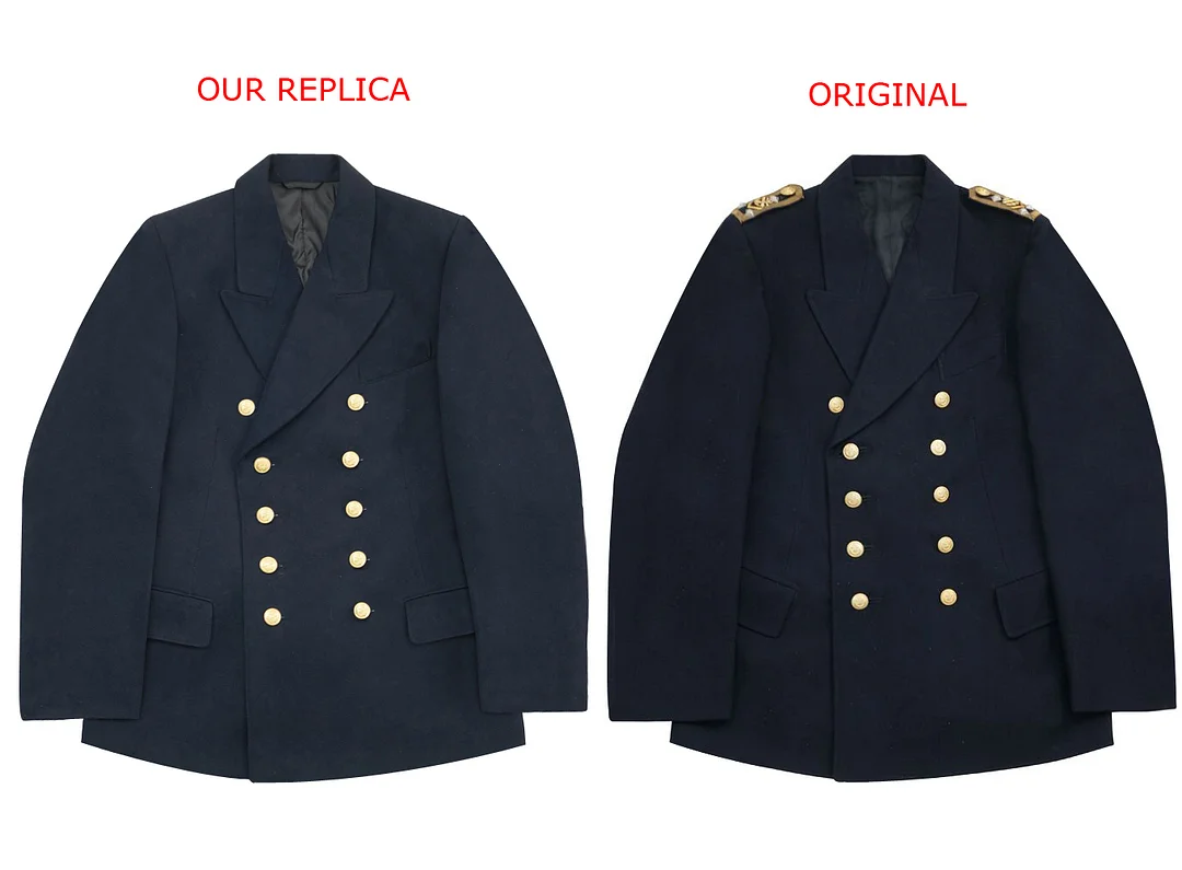   Kriegsmarine German Officer Navy Blue Wool Reefer Tunic Jacket German-Uniform