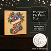 (25x25cm)DIY Pearl Painting Xmas Framed Handmade Pearl Material Art Kit Living Room Decor