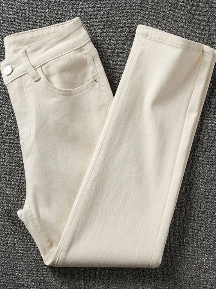 Women's High Waist Straight Leg Ninth Jeans