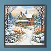 Diamond Painting -DIY Round Drill Winter Snow House