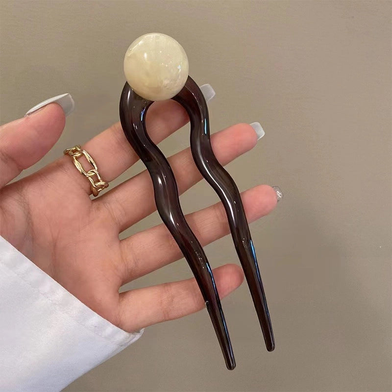 U-shaped Hairpin Women’s High-end Antique Style New Chinese Style Hair Hair Hairpin Headwear Simple Modern Daily Fixed Hairpin