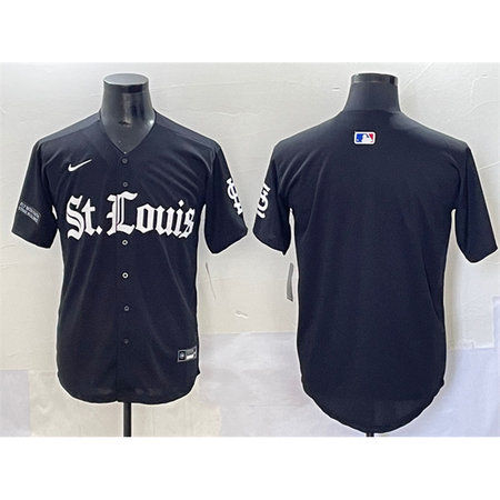 Men's St. Louis Cardinals Black "Gothic Legacy Edition" Vapor Premier Limited Stitched Baseball Jersey