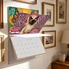 Cat 2027 DIY Diamond Painting Calendar for Adults Flowers Diamond Art Calendars 11.81x9.45 Inch Gem Painting Art Walls Date for Home Business Office Planning Decor
