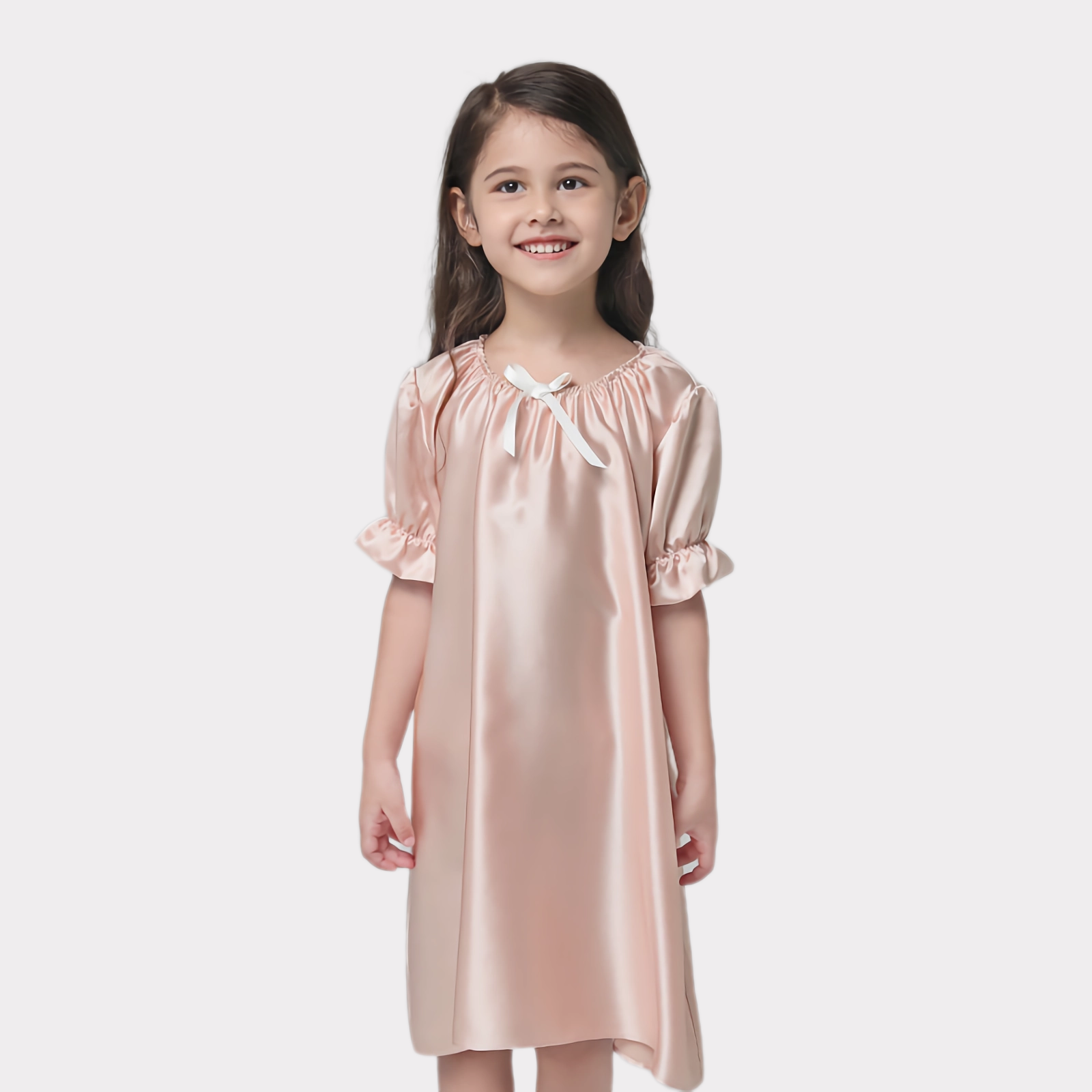22 Momme Midi-Silk Nightgown For Girl REAL SILK LIFE