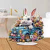 (US Only)Acrylic Special Shape Easter Egg Car Rabbit Diamond Painting Desktop Decors