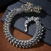 Dragon Retro Snake Bracelet Unisex Stainless Steel Alloy Bangle New