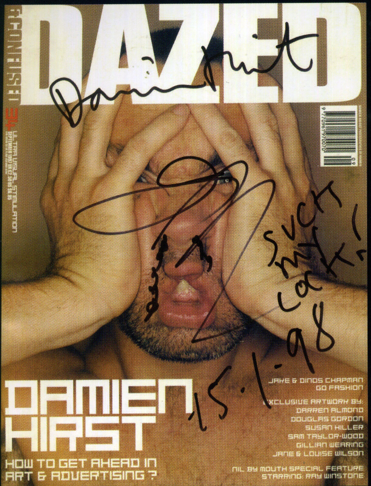 DAMIEN HIRST Signed Photo Poster paintinggraph - Iconic Artist - Avant Garde Pop Art - preprint