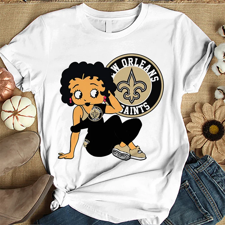 New Orleans Saints Women's White Relaxed T-Shirt