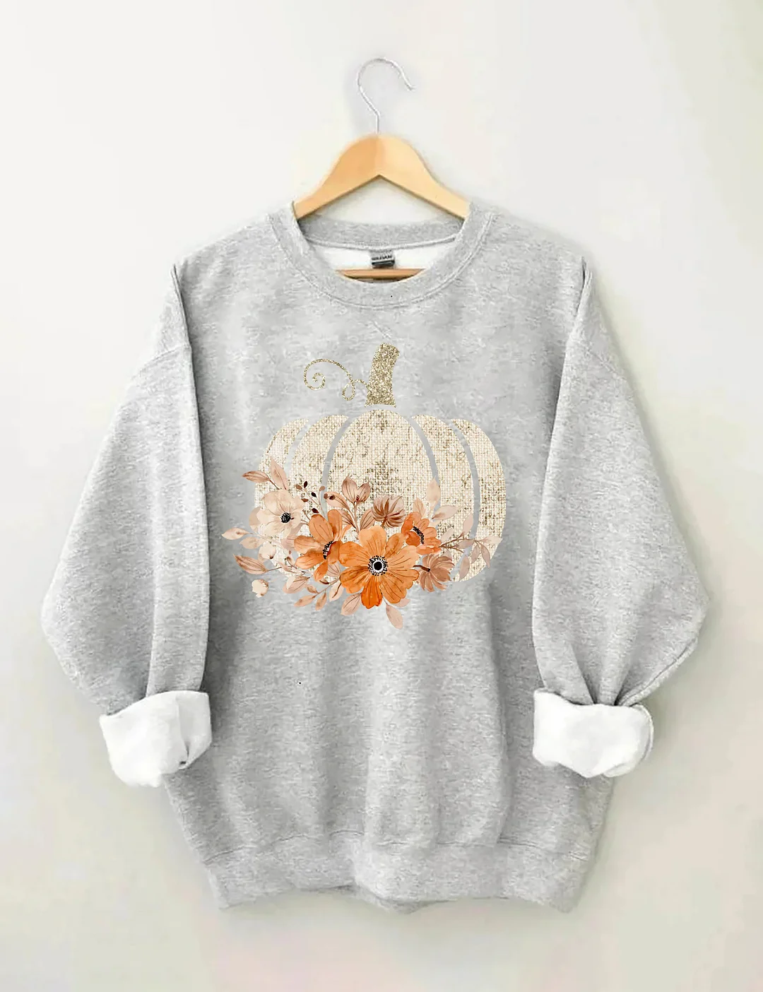 Floral Pumpkin Sweatshirt