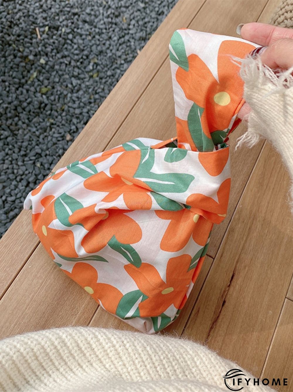 Spring Summer Artistic Colorful Floral Graphics Cotton Clutch | IFYHOME