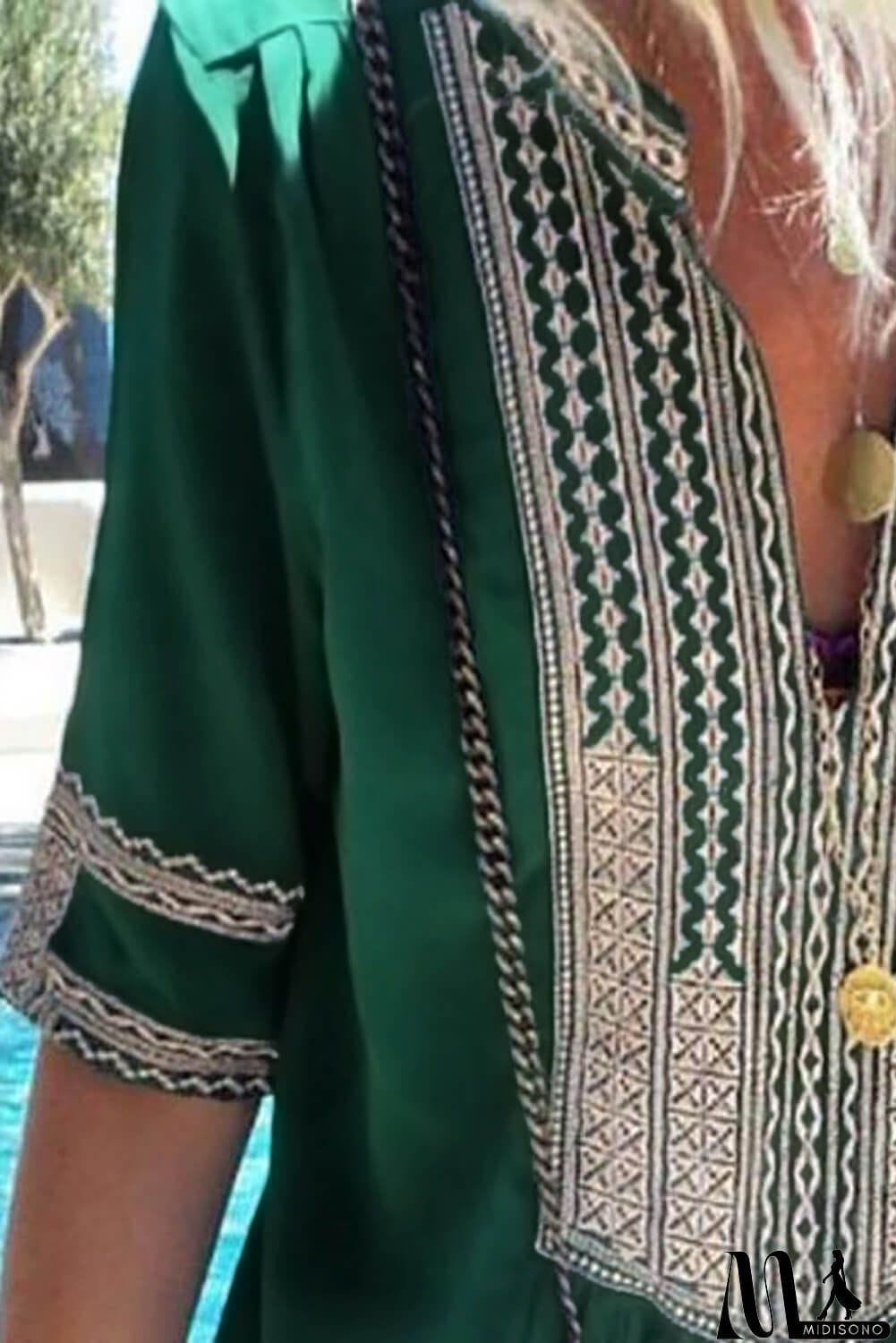 MidiSono - Bohemian Floral Print Split Maxi Dress