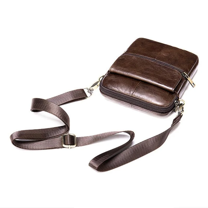 Mens Vintage Classci Large Capacity Casual Leather Shoulder Packs Crossbody Bags