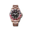 Rolex GMT Master II 126755SARU 40mm 18kt Steel Automatic Diamond Black Dial