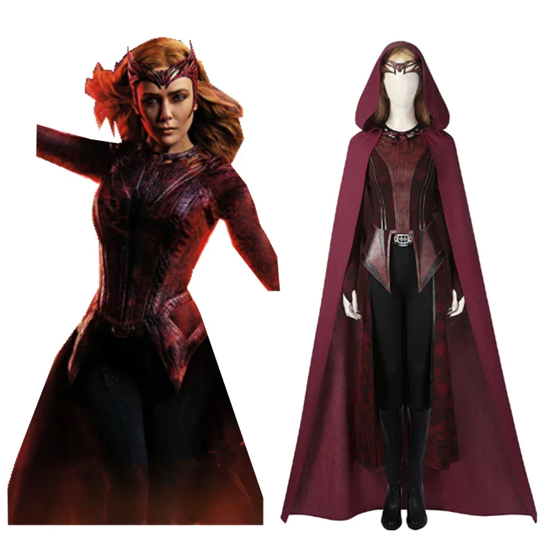 Doctor Strange in the Multiverse of Madness - Scarlet Witch Wanda Cosplay Costumes Outfits Halloween Carnival Suit