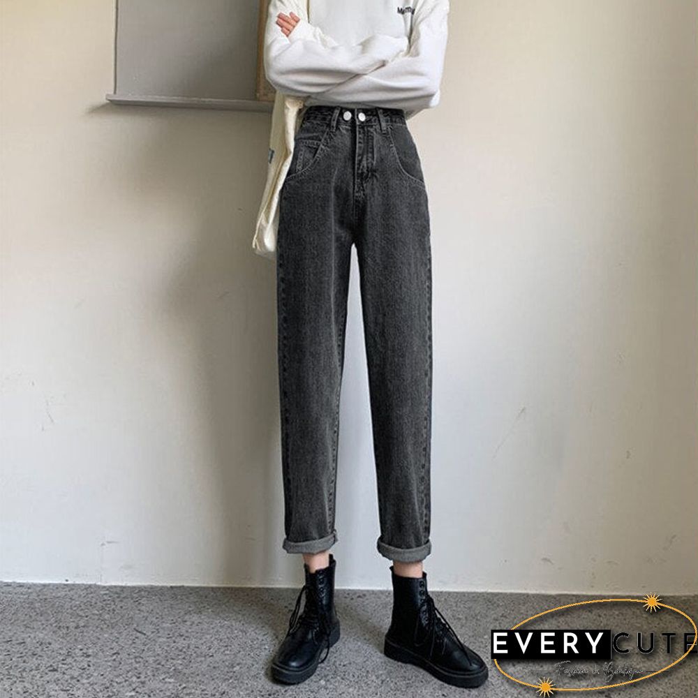 Woman Jeans High Waist Clothes Wide Leg Denim Clothing Blue Streetwear Vintage Quality Fashion Harajuku Straight Pants