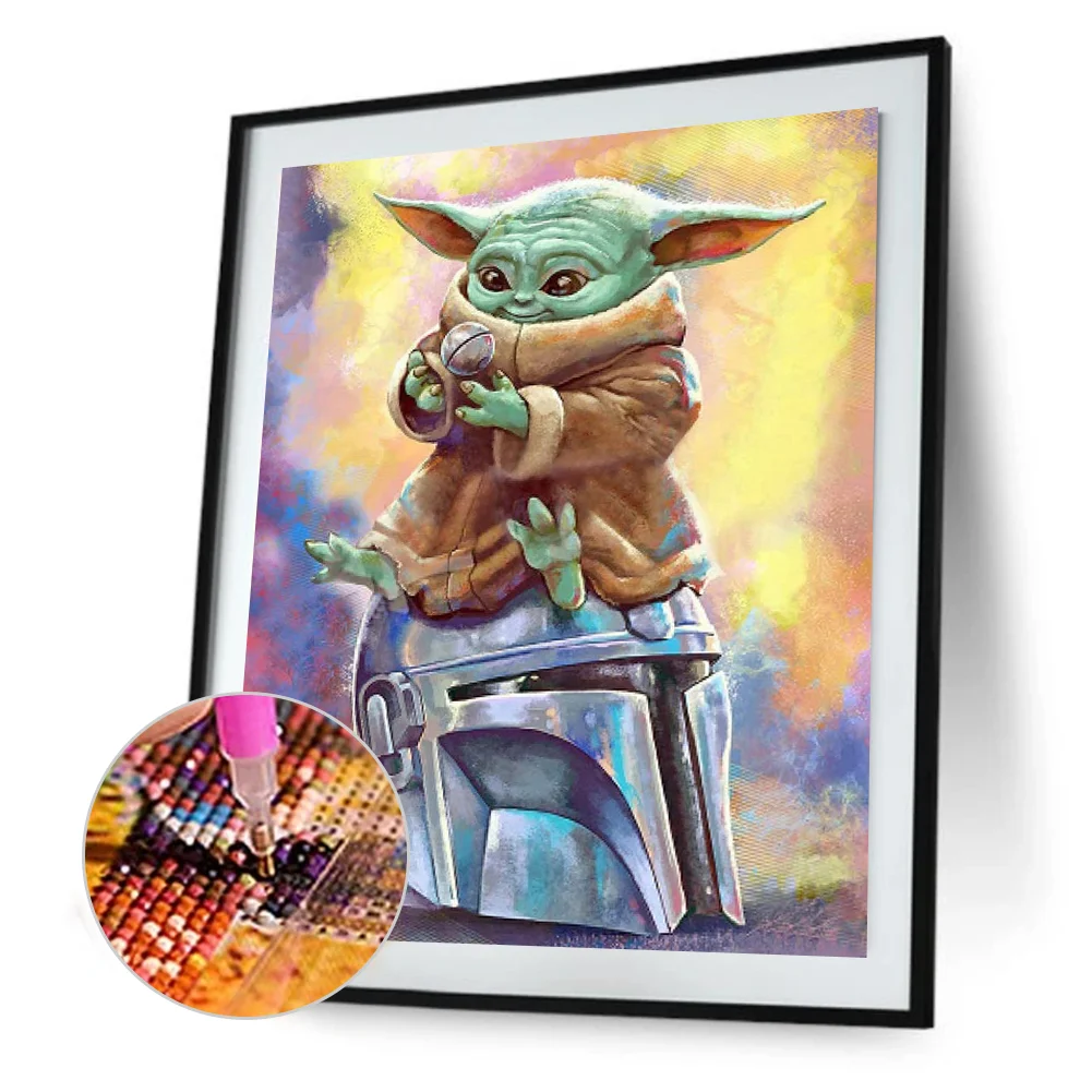 Diamond Painting - Full Round Drill - Yoda(30*40cm)