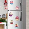 6Pcs Acrylique Coloré Cupcakes-Bricolage Autocollant Aimant