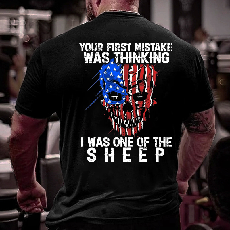 Veteran Your First Mistake Was Thinking I Was One Of The Sheep Graphic T-shirt ctolen