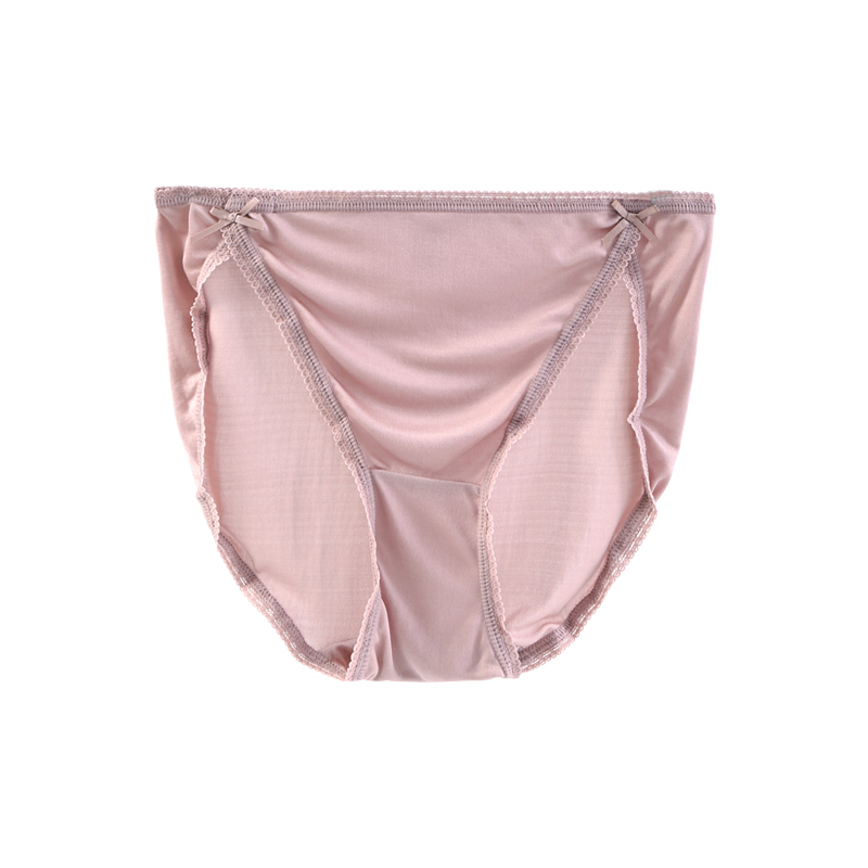 Clearance-Seamless Ultrathin Low Waist Bowtie Silk Panties REAL SILK LIFE
