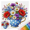 Vase Full 18CT 2 Strands DIY Stamped Cross Stitch Kits for Beginners Adults Home Wall Decor Cross Stitch Art and Crafts Kits 25x25cm tapestrymarket