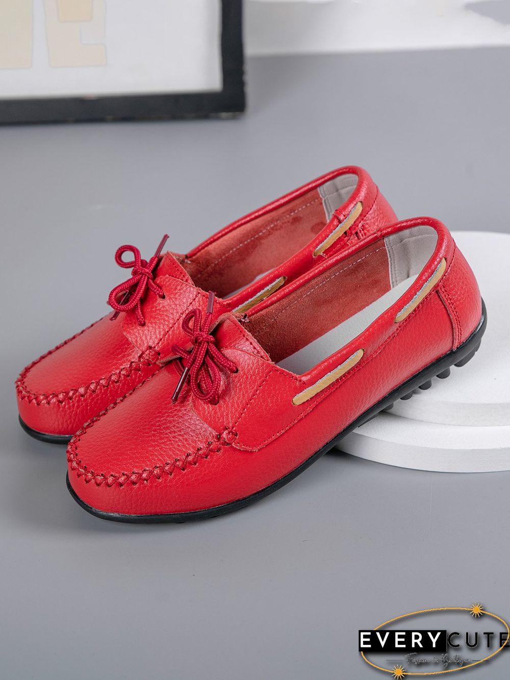 Retro Casual Simple Lace-up Flat Shoes