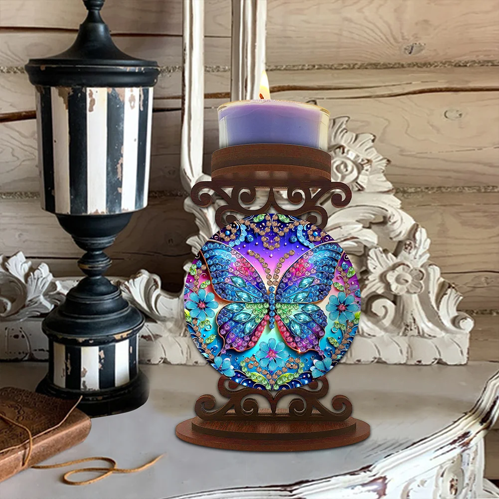 Butterfly Desktop Diamond Painting Candle Holder Aromatherapy Candle Holder