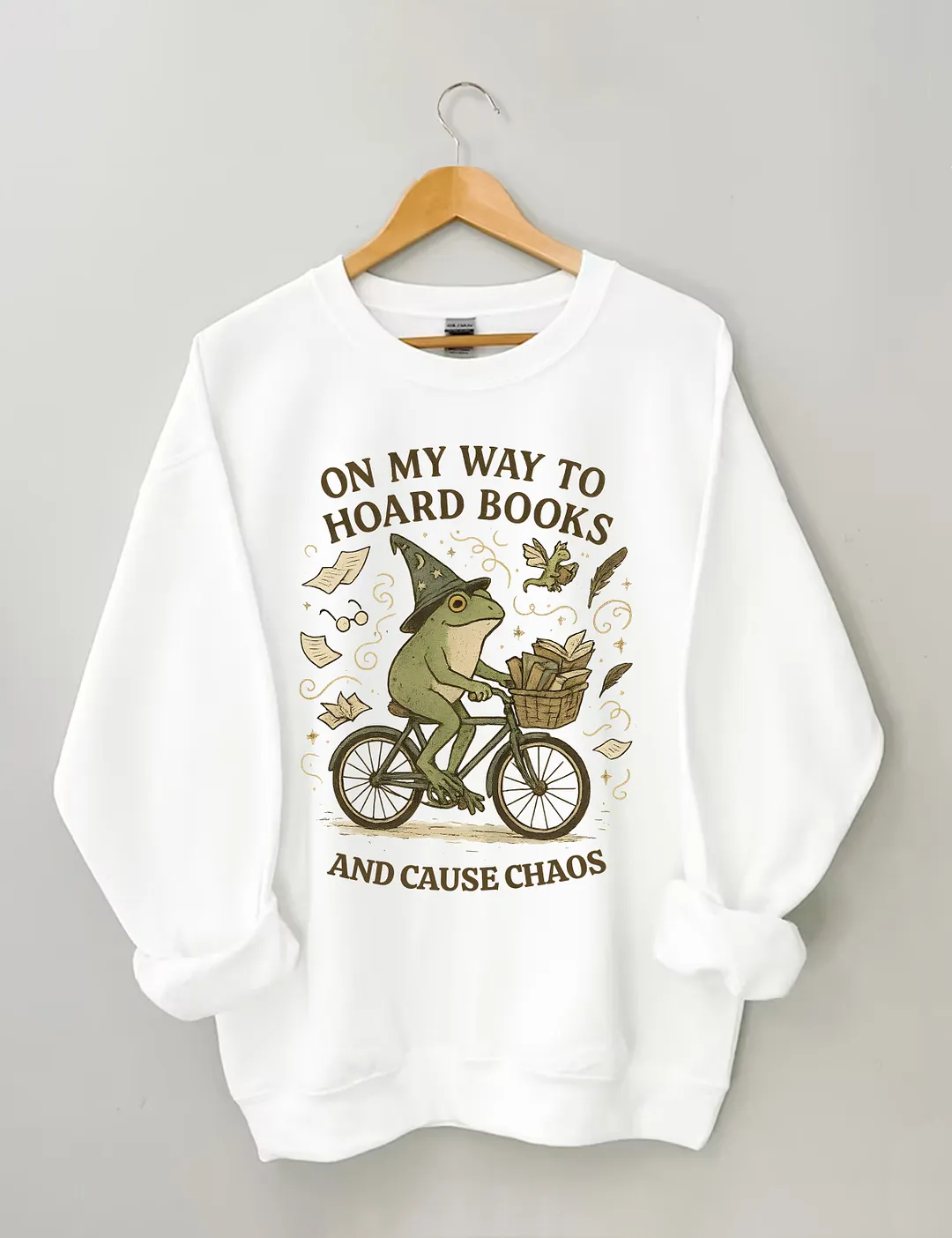 On My Way To Hoard Books And Cause Chaos Sweatshirt