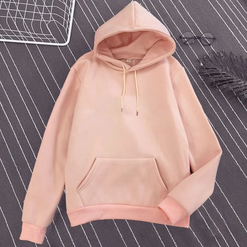 Women's hoodies O-Neck Loose Pullovers Hoodies Winter Plus Velvet harajuku Ladies Sweatshirt 2020 plus size
