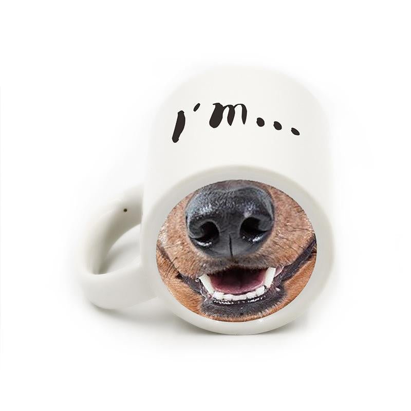 Ceramic Dog Nose Coffee Mug