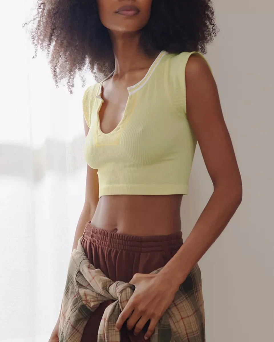 Girl Summer Slim Ultra Short Sexy Babes Top Knitted Thread Spring Autumn Bottom T-Shirt