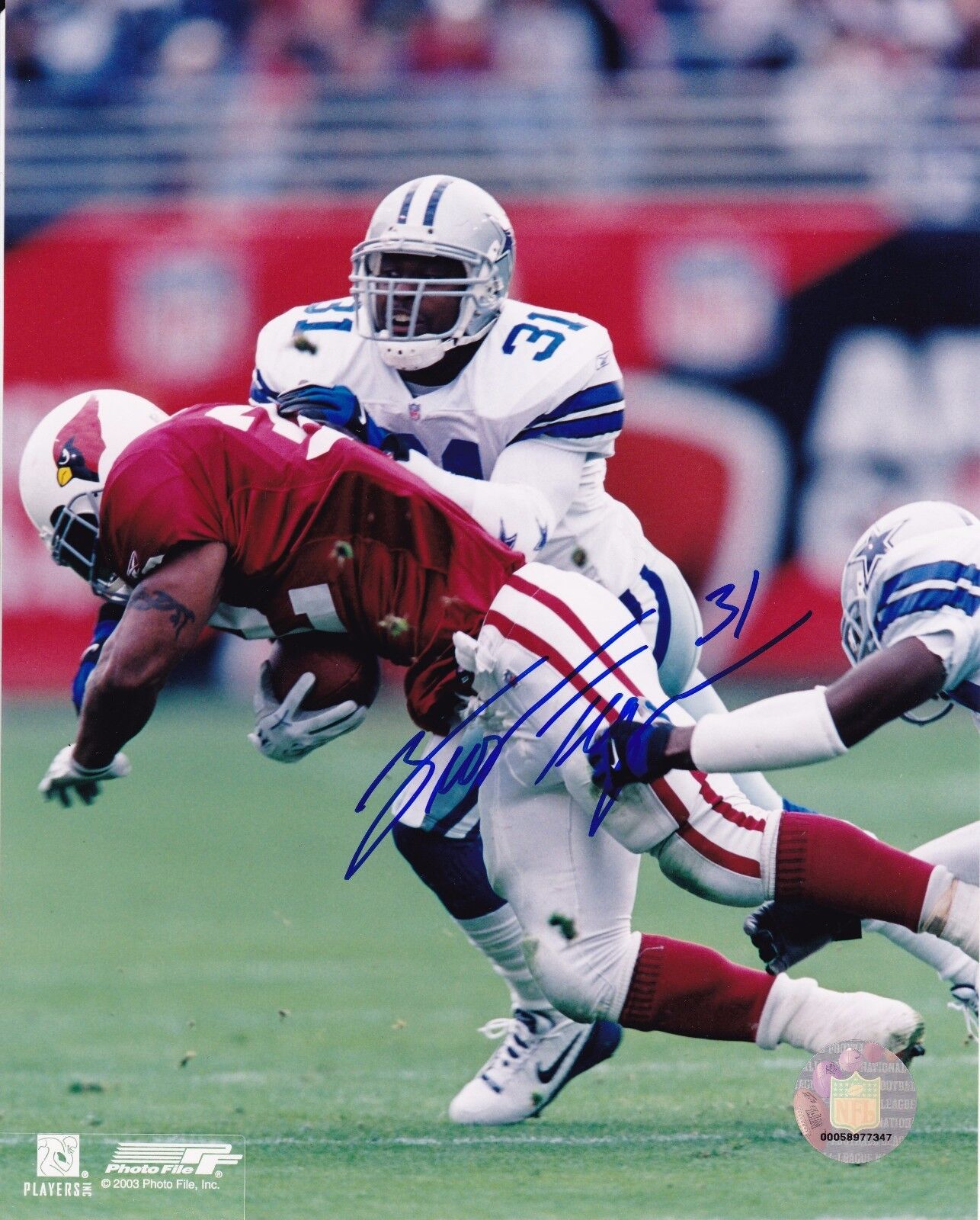 George Teague Autographed 8x10 Dallas Cowboys#1