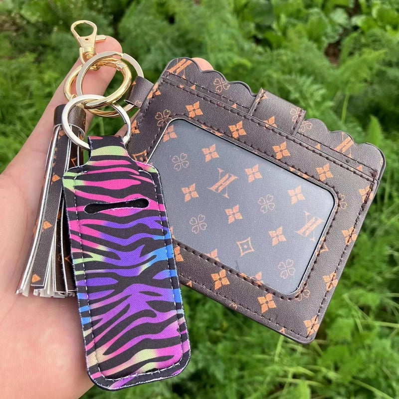 Women’s Geometric Pu Leather Open Card Holders