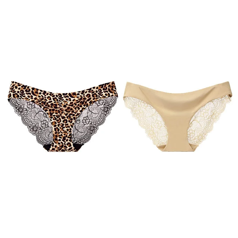 Plus Size Women Panties Hot Sexy Lace Underpanties Female Underwear S-2XL Large Size Briefs Women's Seamless Lingerie 1/2 Pcs