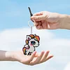 Full Bead Embroidery Keychain Unicorn Printed Craft Gifts(7.5x9cm)