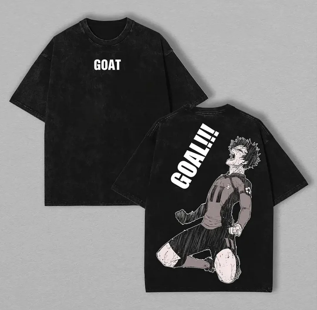 Yoichi Isagi GOAL!!! Blue Lock Printed Unisex Washed T-Shirt