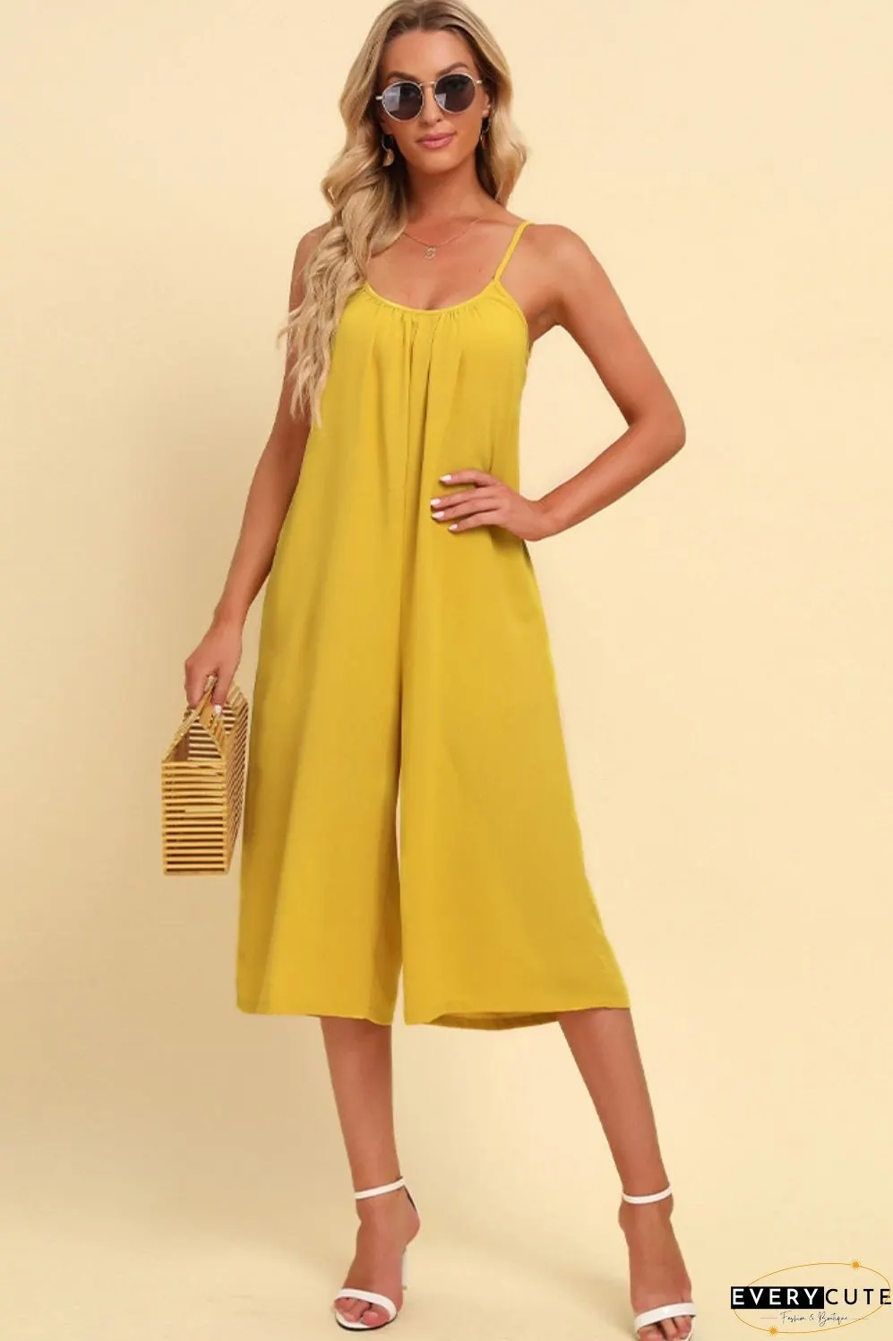 Spaghetti Strap Scoop Neck Jumpsuit