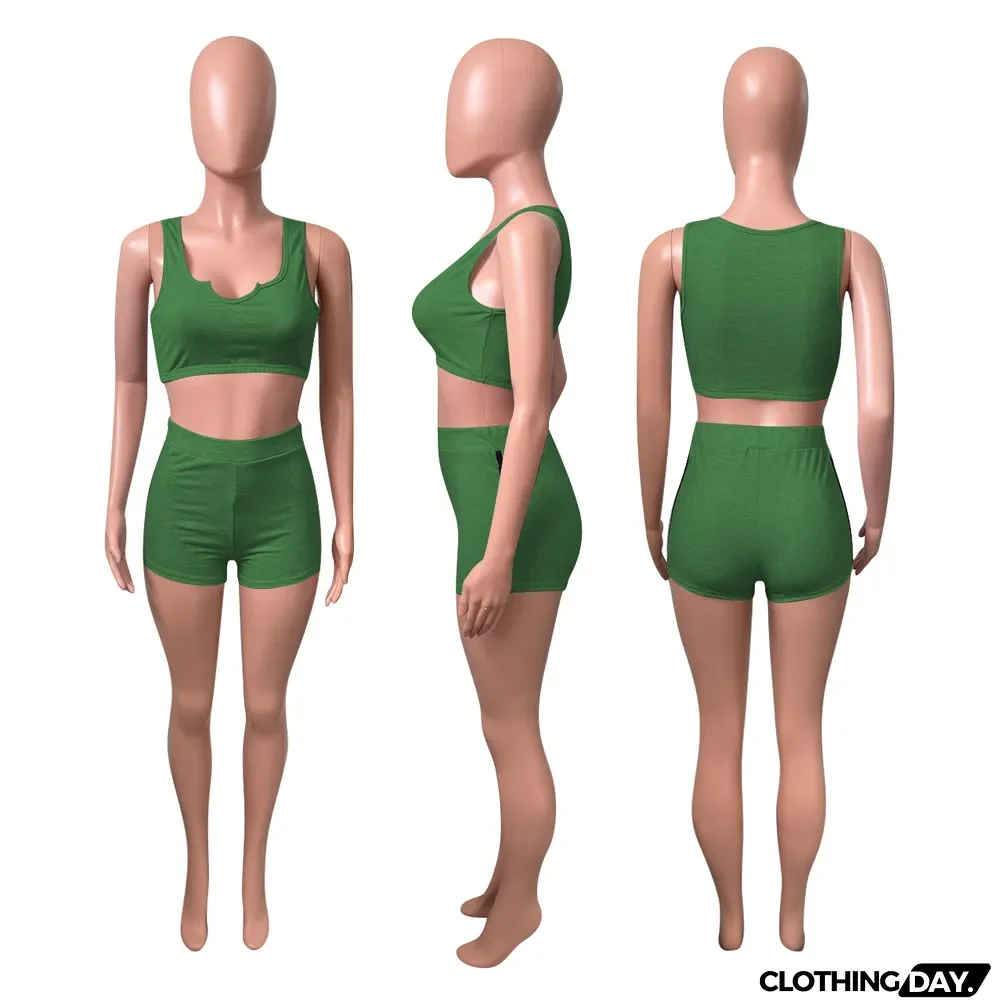 Sports Tank Top And Shorts Two Piece Sets