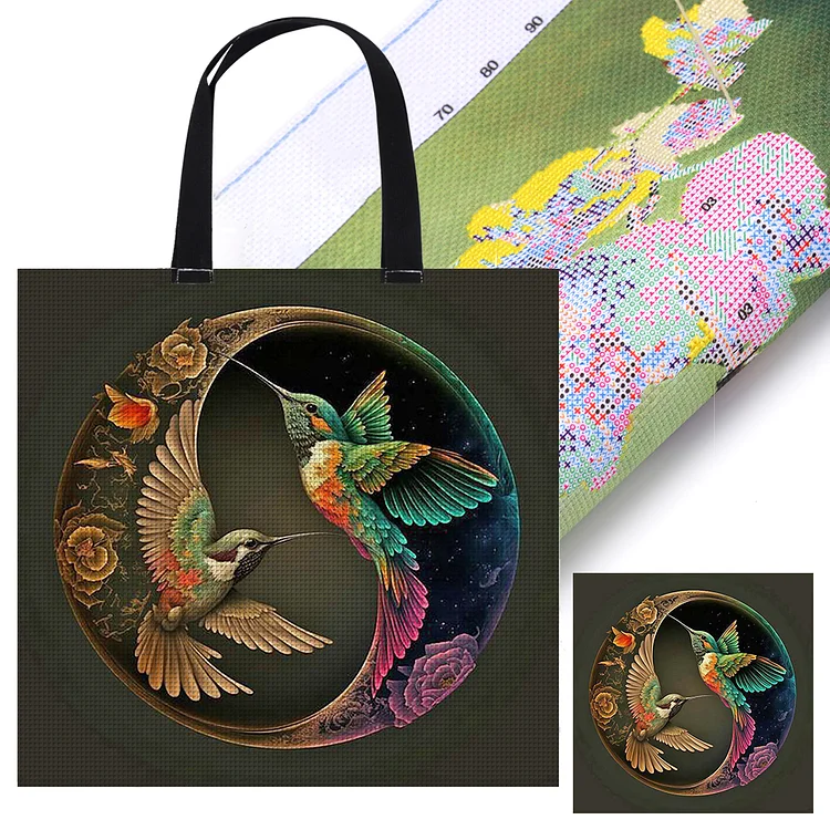 Shopping Bag Tai Chi Chart-Hummingbird - Printed Cross Stitch 11CT 40*40CM