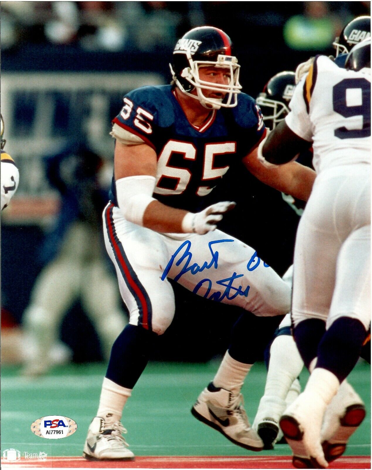 Bart Oats autographed signed 8x10 Photo Poster painting NFL New York Giants PSA COA