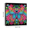 Neon-Regenbogen-Mandala-Schmetterling speziell geformte 5D-DIY-Teilbohrer-Diamanten-Punkte, Edelstein-Kunst-Kits mit Rahmen, Diamanten-Gem&auml;lde, Edelst