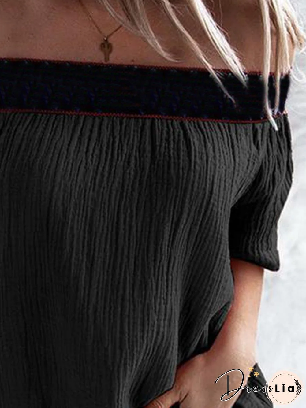 Cold Shoulder Short Sleeve Tops