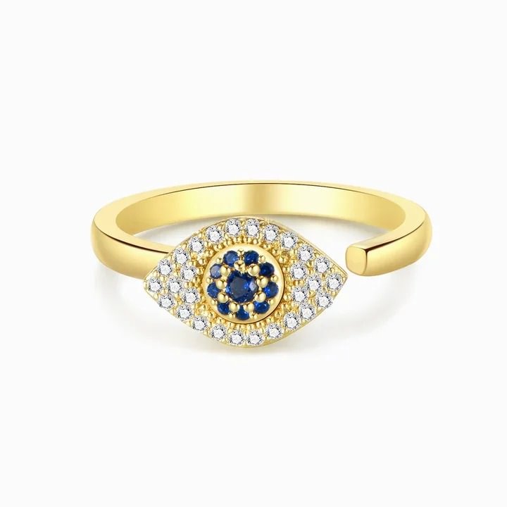 Evil Eye Fidget Ring Anxiety Spinning Ring" I will love & protect you from anything you fear"