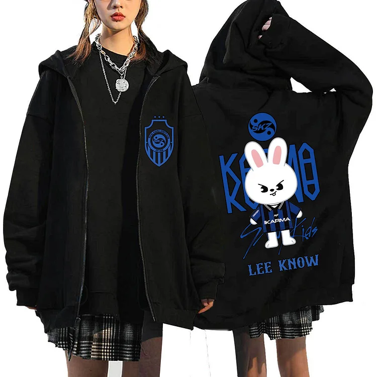 Stray Kids Karma Skzoo Creative Zip Up Hoodie