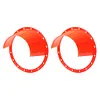 2Pcs 6.5Inch Car Audio Refit Speaker Waterproof Cover Red Car Audio Speaker Ring