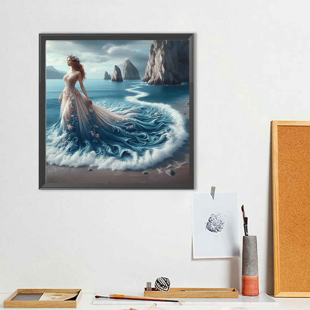 Diamond Painting - Full Round Drill - Gorgeous Skirt Beauty(Canvas|40*40cm)