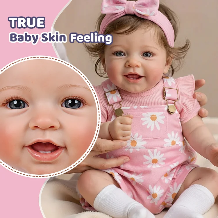 Babeside Smiling Reborn Baby Vead 20" Little Infant Girl Heartwarming Gift Timeless Emotional Moments