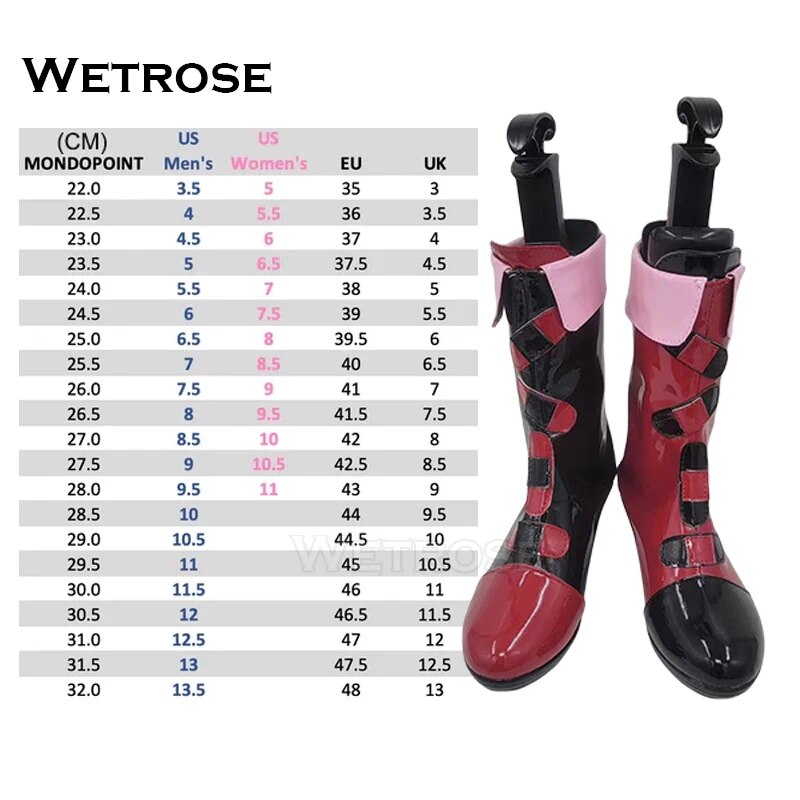 [Wetrose] In Stock Harley Quin Cosplay Shoes Isekai Suicide Squad Joker Girl Heels High Heel Boots