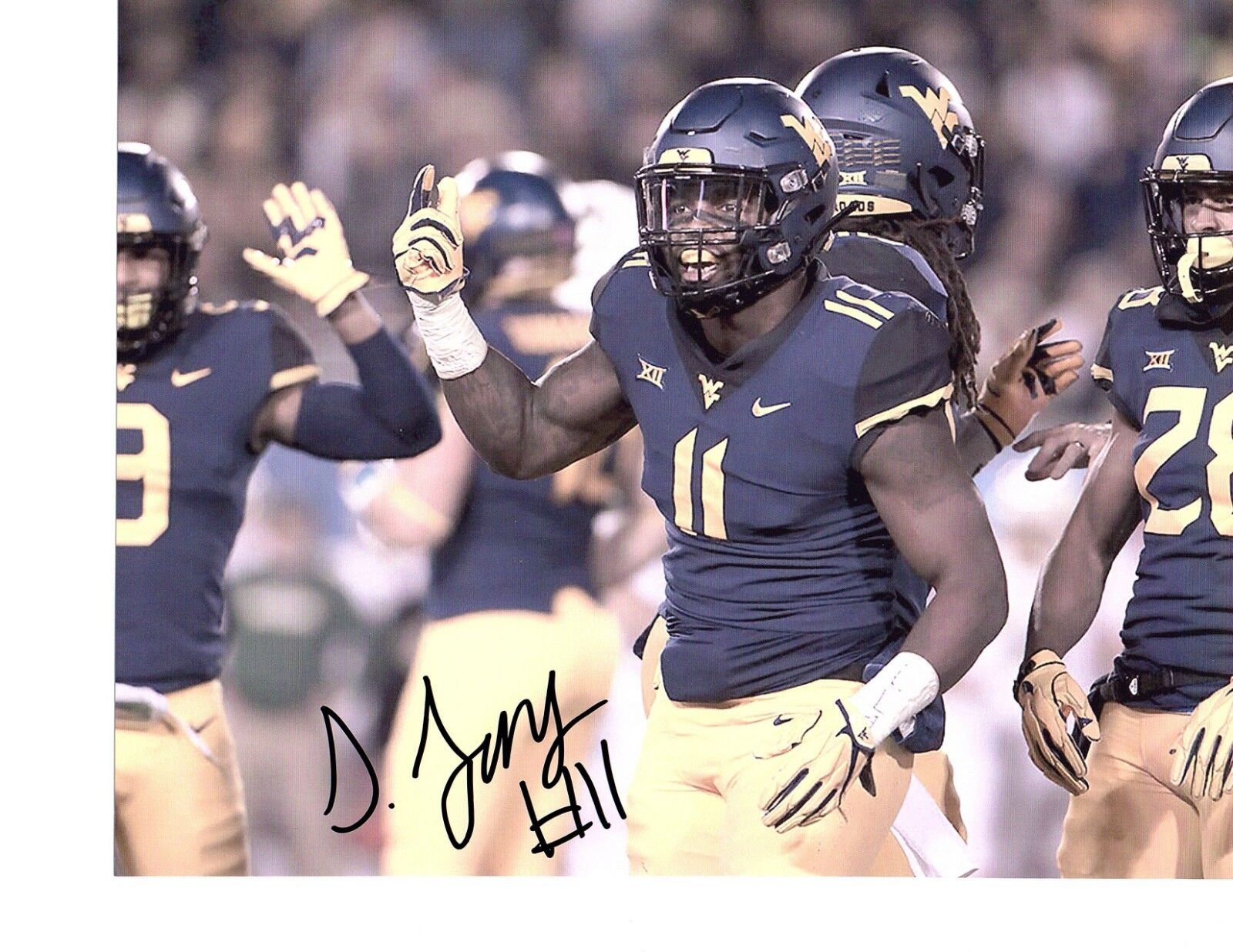 David Long West Virginia Mountaineers signed autographed 8x10 football Photo Poster painting