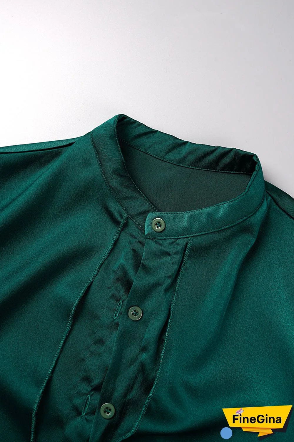 Burgundy Casual Solid Patchwork Shirt Collar Tops